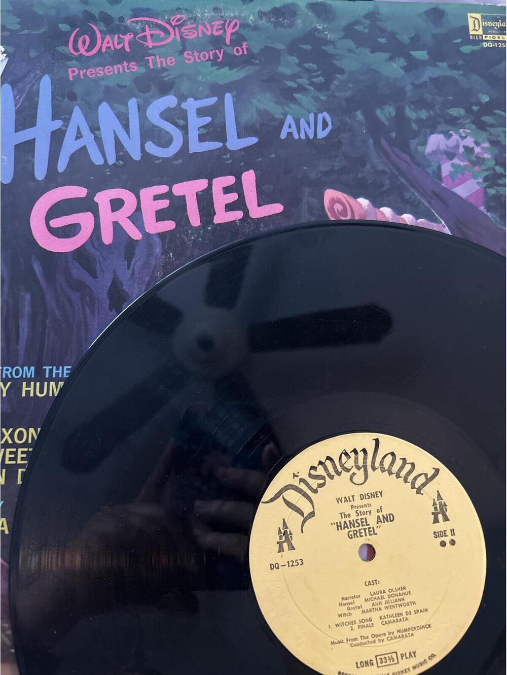 Walt Disney Presents The Story of Hansel and Gretel Vinyl Record LP